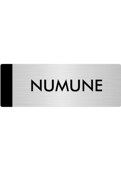 Metal Yönlendirme Levhası Departman Kapı İsimliği Numune 10 x 20 cm Gümüş