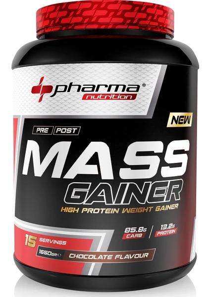 Nutrition Mass Gainer 1650 gr Çikolata Aromalı Kas Karbonhidrat Tozu 15 Servis