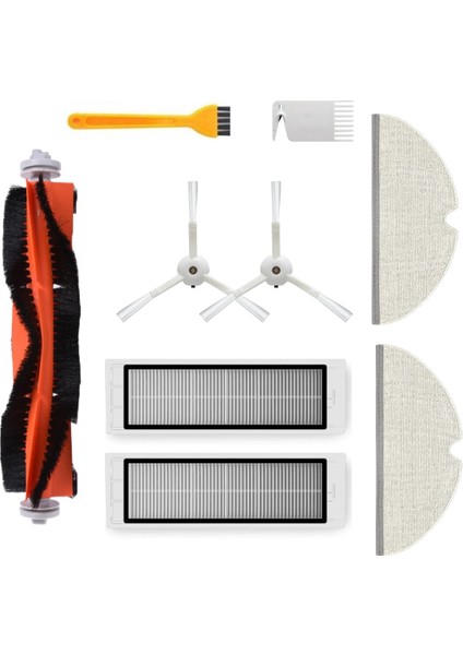 Roborock S50/S55 Uyumlu Yedek Fırça Hepa Filtre Mop Seti-9 Parça