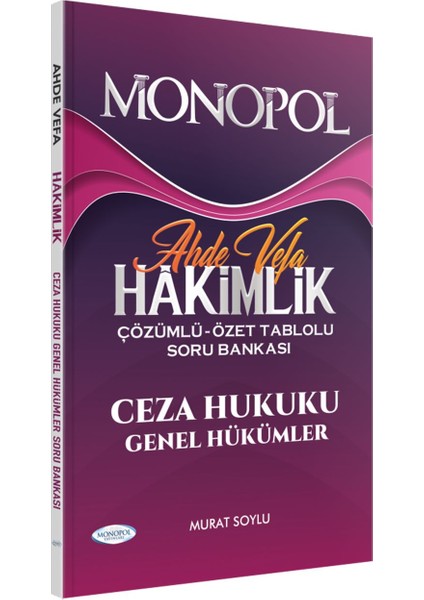 Ahde Vefa Ceza Hukuku Genel Hükümler Soru Bankası