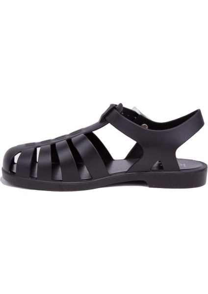 S10259 Bıarrıtz Mate Siyah Ortopedik Günlük Kadın Sandalet