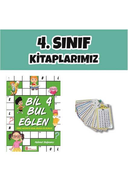 Ata Yayıncılık 4. Sınıf Bil Bul Eğlen -Zincirli Çarpım Tablosu Kartelası