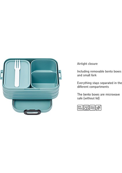 Bento Lunch Box Take A Break Midi Bölmeli Portatif Yemek Kabı 900 Ml