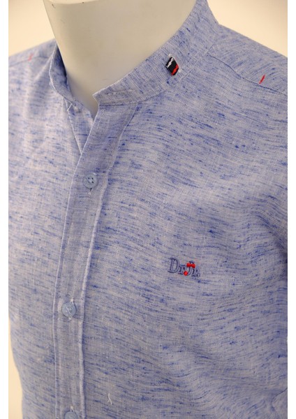 Hakim Yaka Erkek Çocuk Keten Spor Gömlek modelleri