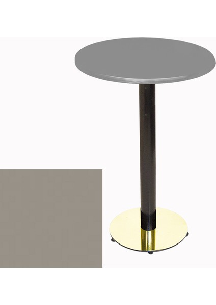 Bistro Masa (Karanfil Gold Werzalit Yuvarlak Q 60CM) - Koyu Gri