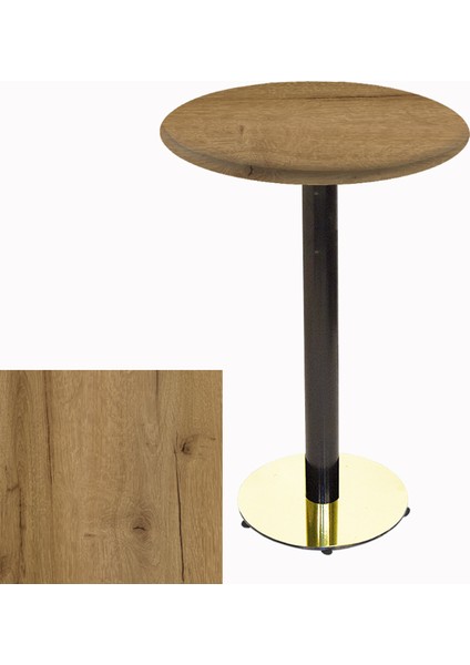 Bistro Masa (Karanfil Gold Werzalit Yuvarlak Q 60CM) - Canyon Palace Oak