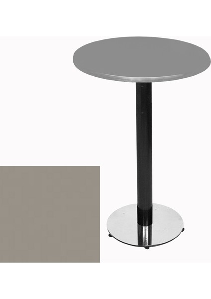 Bistro Masa (Karanfil Werzalit Yuvarlak Q 60CM) - Koyu Gri
