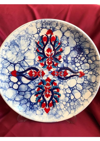Dekoratif El Yapımı Çini Tabak 30 cm