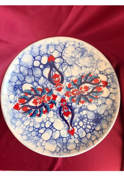 Dekoratif El Yapımı Çini Tabak 30 cm