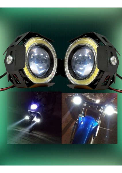 Universal Mercekli LED Angel Sis Farı, 76MM
