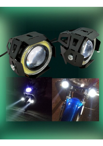 Universal Mercekli LED Angel Sis Farı, 76MM modelleri