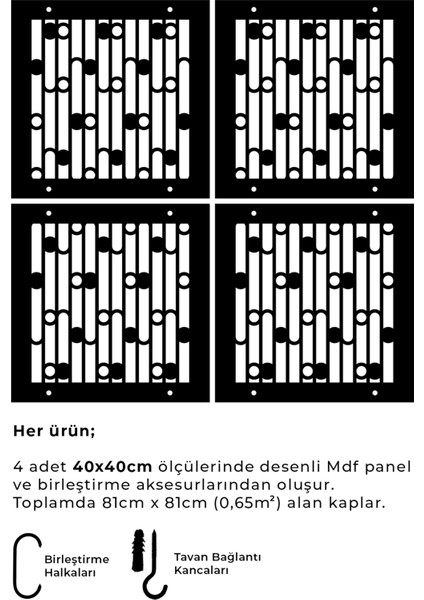 Lazer Kesim Sarkıt Paravan, Ahşap Seperatör, Panel Levha Seti fiyatları
