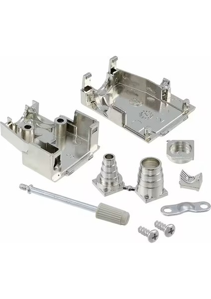 09670090435 D-Sub Backshell – 9 Pin Metal Kablo Muhafazası, EMC Koruma ve Güvenilir Veri İletimi için Tasarlandı