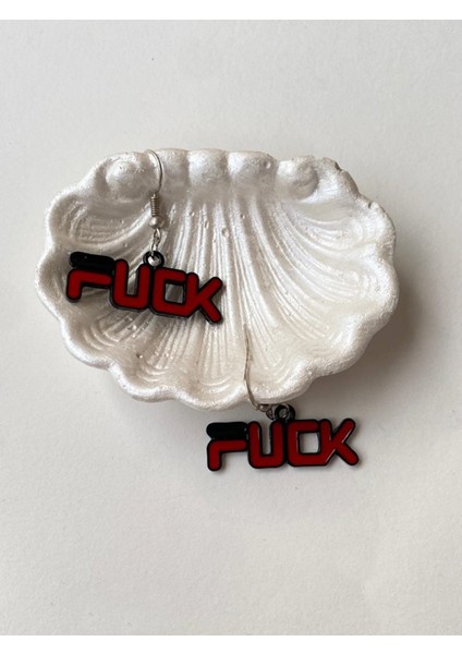 F*ck Yazılı Renkli Unisex Metal Küpe PYTKKUPE153