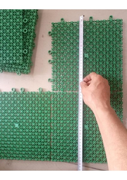 8 Adet 25 x 25 cm Islak Zemin Yükseltilmiş Yer Karosu Toplam 100 x 50 cm Kolay Eklenir Izgaralı Zemin Matı