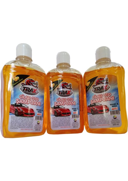 Cilalı, Portakallı Oto Şampuanı Süper Kalite Temizlik 500 ml (3ADET) + 2 Yıkama Süngeri Hediye