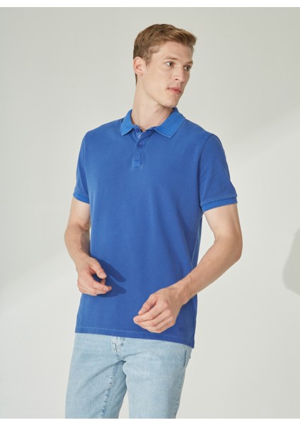 Polo Yaka Düz Saks Erkek T-Shirt CHESTER