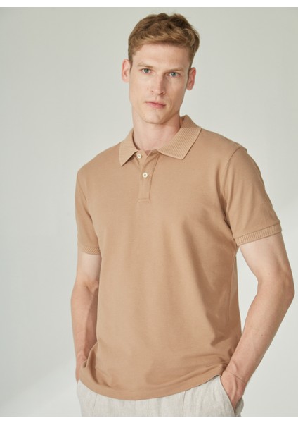 Polo Yaka Vizon Erkek T-Shirt 4A9000000001