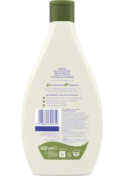 Natursanft Pflegelotıon ( Vegan, Parfümsüz, %99 Doğal) Bakım Losyonu 400ML