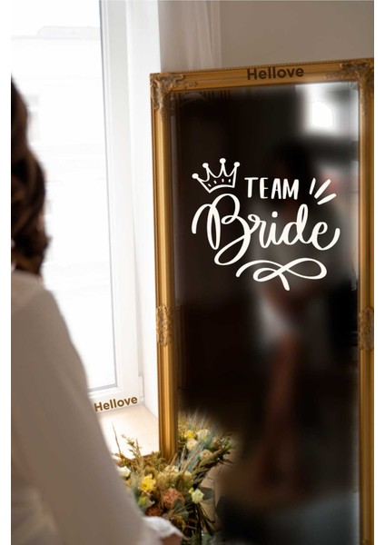 Bride To Be Yazısı Ayna Cam Sticker Team Bride Sticker Aksesuar Iz Bırakmaz Kolay Yapışır