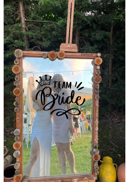 Bride To Be Yazısı Ayna Cam Siyah Sticker Team Bride Sticker Aksesuar Iz Bırakmaz Kolay Yapışır