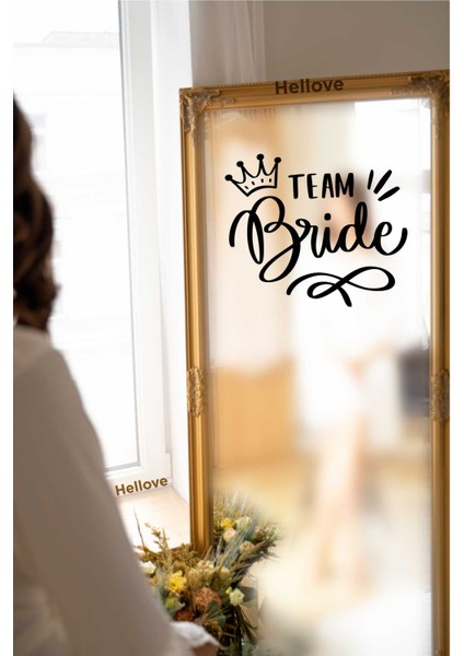 Bride To Be Yazısı Ayna Cam Sticker Team Bride Sticker Aksesuar Iz Bırakmaz Kolay Yapışır