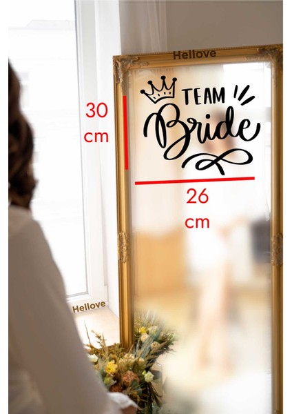 Bride To Be Yazısı Ayna Cam Sticker Team Bride Sticker Aksesuar Iz Bırakmaz Kolay Yapışır