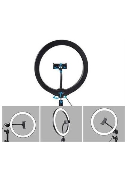 BUFFER® 8inç 20cm Youtube Instagram Tiktok Selfie Stüdyo Video Fotoğraf Ring Light Tripod Led Halk