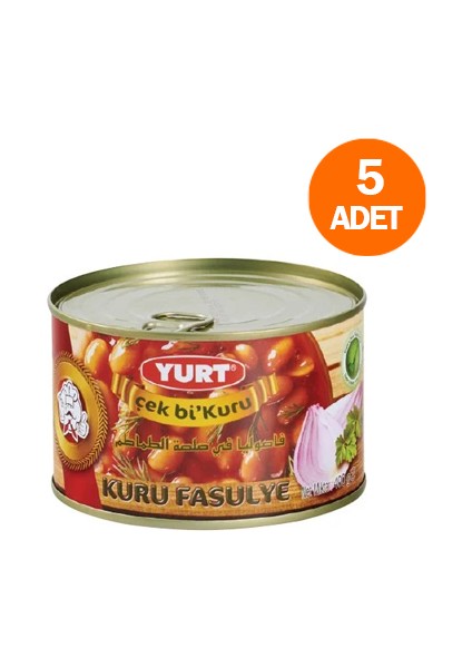 Konserve Hazır Yemek Kuru Fasulye 400 gr (5 Adet)