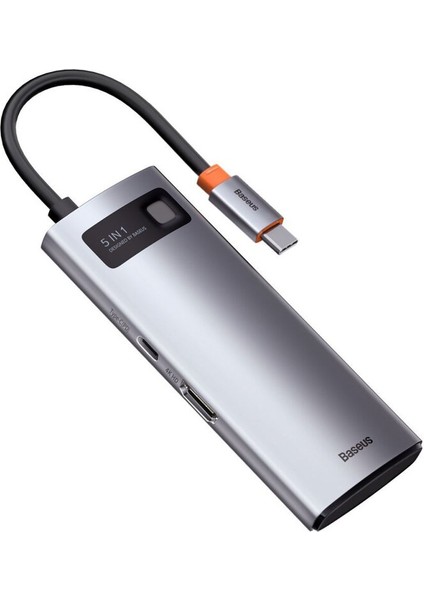 Metal Gleam Serisi Hub 5'i 1 Arada Usb-C Hub 3x USB 3.0 + HDMI + Usb-C Pd modelleri