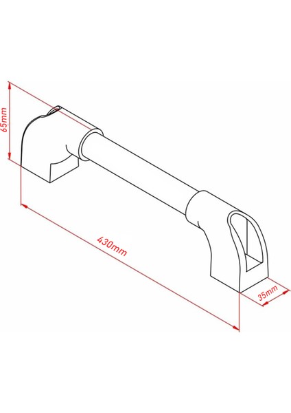 Tekne Tutamak Alüminyum Abs 43x3.5cm fiyatları