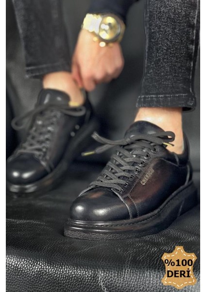 CH257 St Hakiki Deri Erkek Ayakkabi Siyah indirimleri