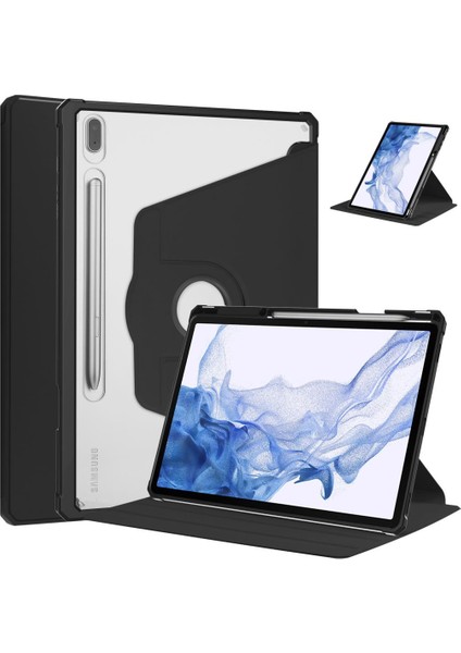 Samsung Galaxy Tab S8 Plus SM-X800 Kılıf Termik Kalem Bölmeli Dönebilen Standlı Kılıf