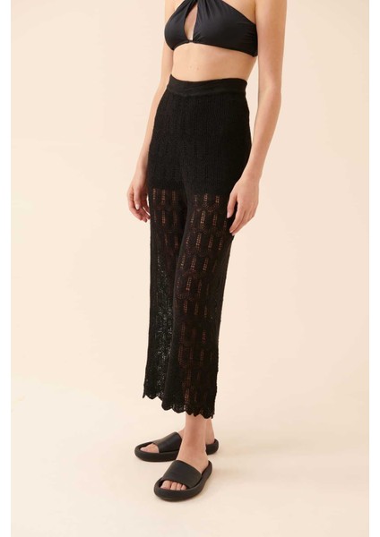 Kısa Paça Triko Pantolon Siyah Y2372005_001 modelleri