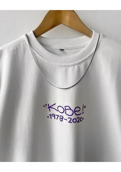 Çocuk Erkek Kobe Oversize Baskılı Pamuklu Bisiklet Yaka Kısa Kollu T-Shirt