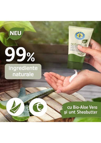 Natursanft Pelegecreme Gesicht & körper (%99 Doğal, Organik Aloe Vera ve Karite Yağı) Yüz ve Vücut Bakım Kremi 75 ml