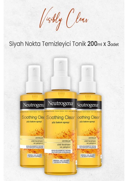 Soothing Clear Yüz Bakım Spreyi 125ML x 3 Adet