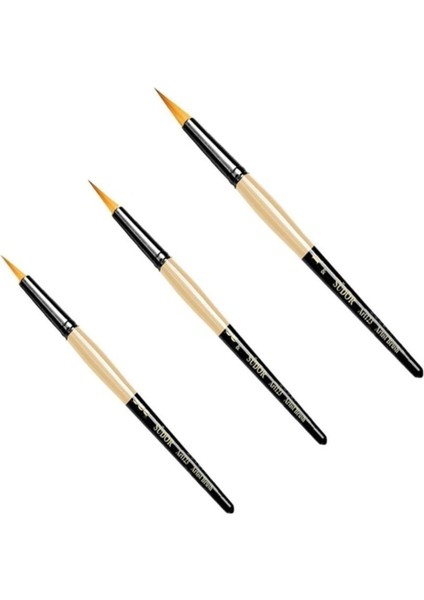 Ekonomik Fırça Seti 3'lü 2 Yuvarlak 1 Düz