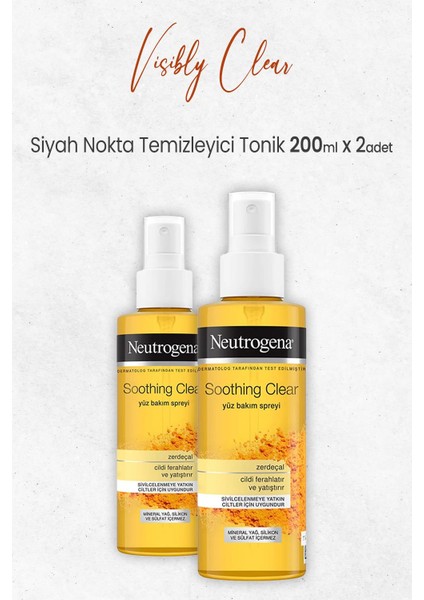 Soothing Clear Yüz Bakım Spreyi 125ML x 2 Adet