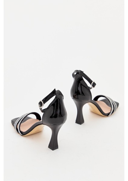 Kadın Topuklu Suni Deri Taşlı Ayakkabı 010Y23K1921 fiyatları