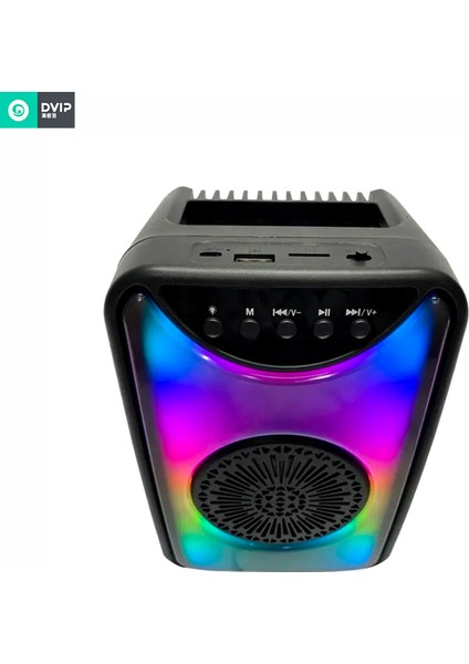 Dvıp Q11 Taşınabilir Bluetooth 5.2 Hoparlör Fm Radio, Usb, Tf Sd, Rgb Light Show Siyah