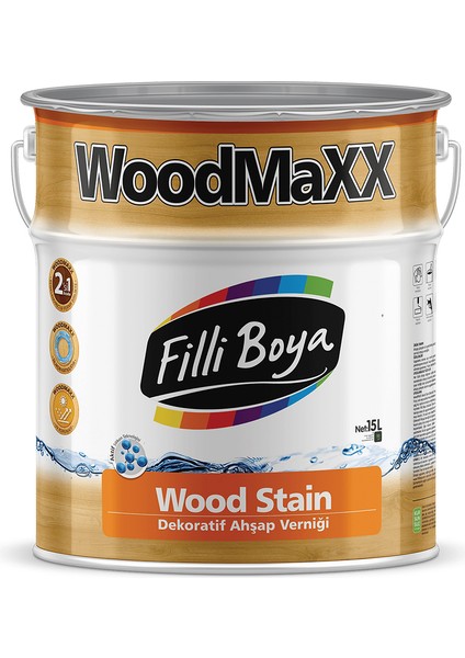 Wood Stain Ahşap Verniği 2.5 Lt. Yeni Siyah