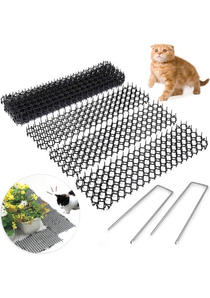 6 Adet Anti-Kedi Mat Balkon Anti-Kedi Örgü Üreticisi Plastik Pet Anti-Kedi Dikenler Bahçe Bitkileri Kedileri Kovmak Için (Yurt Dışından)