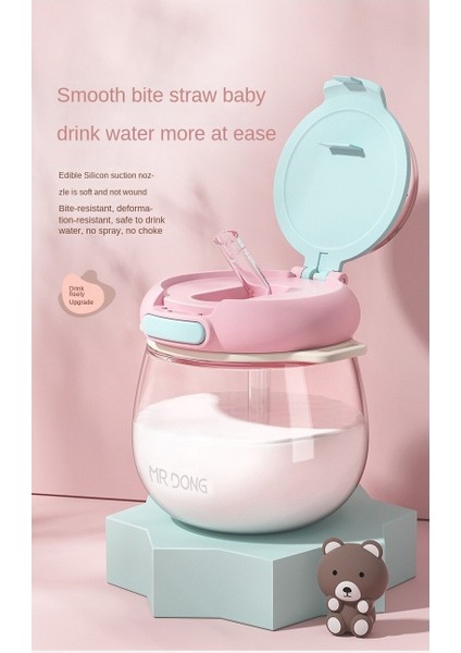 Öğrenci Sevimli Taşınabilir Su Bardağı Tritan Suluk 650ML (Yurt Dışından)