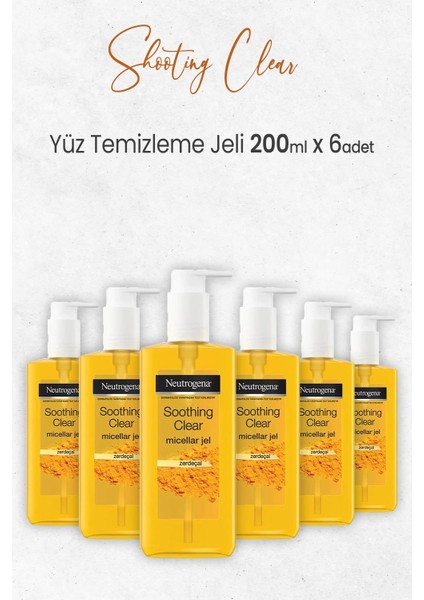 Soothing Clear Yüz Temizleme Jeli 200ML x 6 Adet