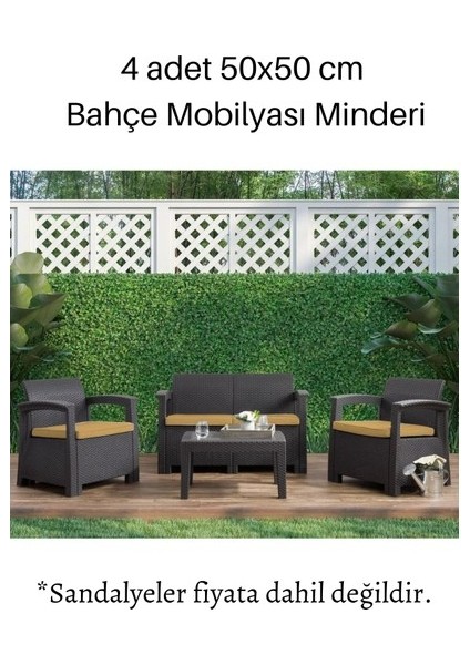 Bahce Mobilyasi Minderi 4' Lü Set