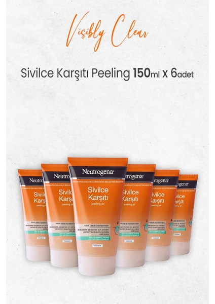 Visibly Clear Sivilce Karşıtı Peeling 150 ml x 6 Adet