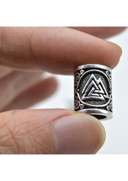 5 Adet / Takım Viking Runes Saç Sakal Boncuk Takı Iskandinav Kolye (Yurt Dışından)