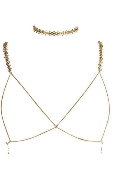 Kadın Mücevher Kolye Bikini Sütyen Göğüs Metal Plaj Koşluğu - Açıklandığı Gibi (Yurt Dışından)