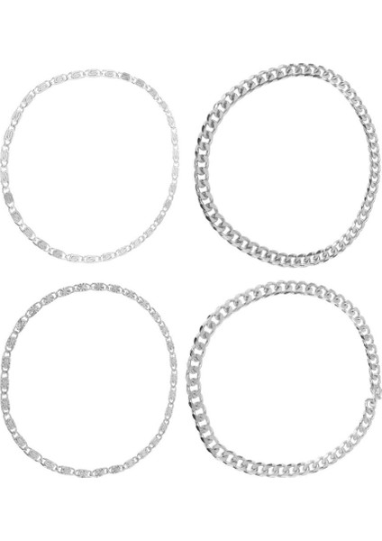 Moda Erkek Gümüş Curb Küba Zinciri Hip Hop Ağır Kolye Bilezik Gerdanlık 2.5 cm (Yurt Dışından) modelleri
